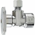 All-Source 1/2 In. FIP x 1/4 In. OD Chrome-Plated Brass Quarter Turn Angle Valve PP46PCLF